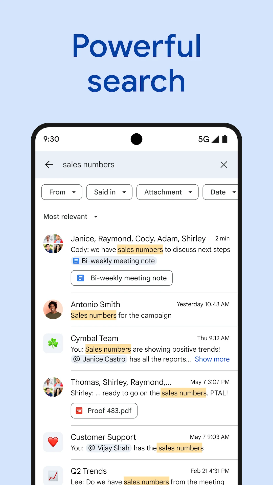 Google Chat screenshot