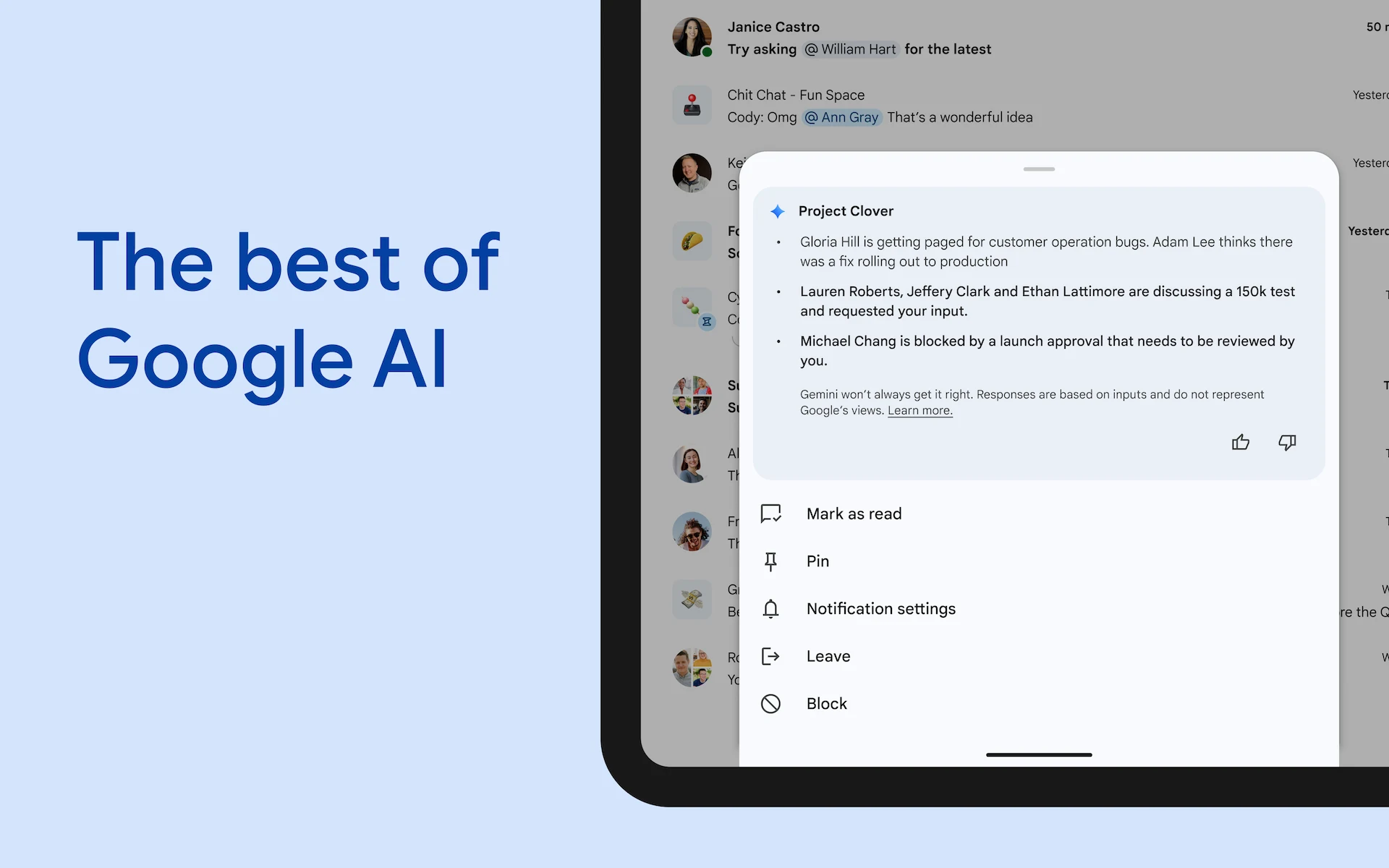 Google Chat screenshot