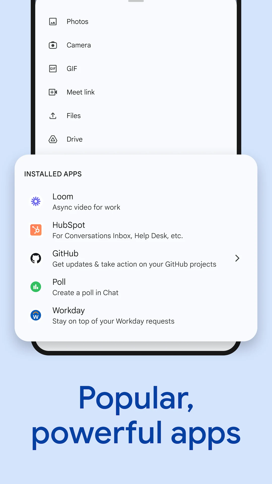 Google Chat screenshot