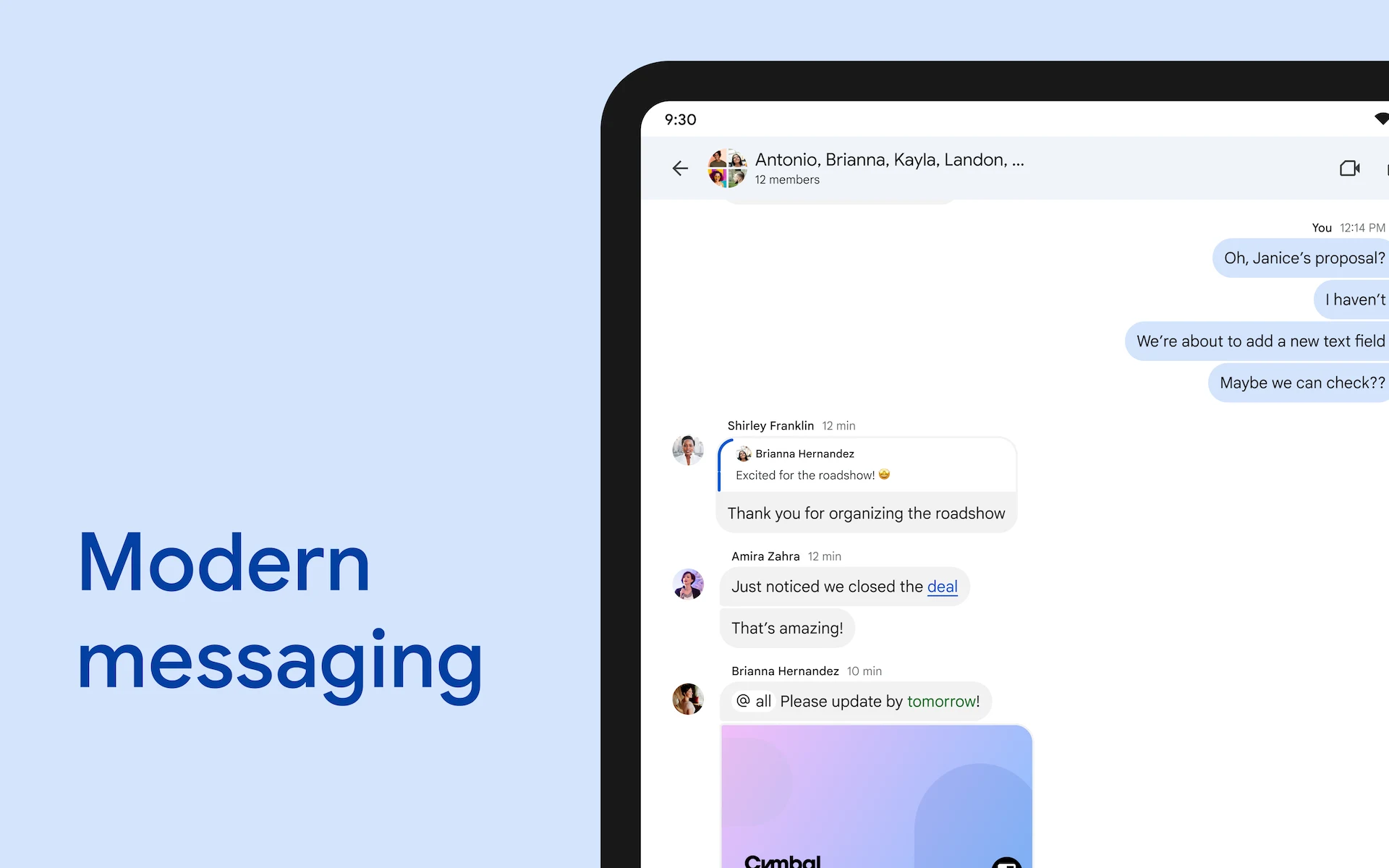Google Chat screenshot