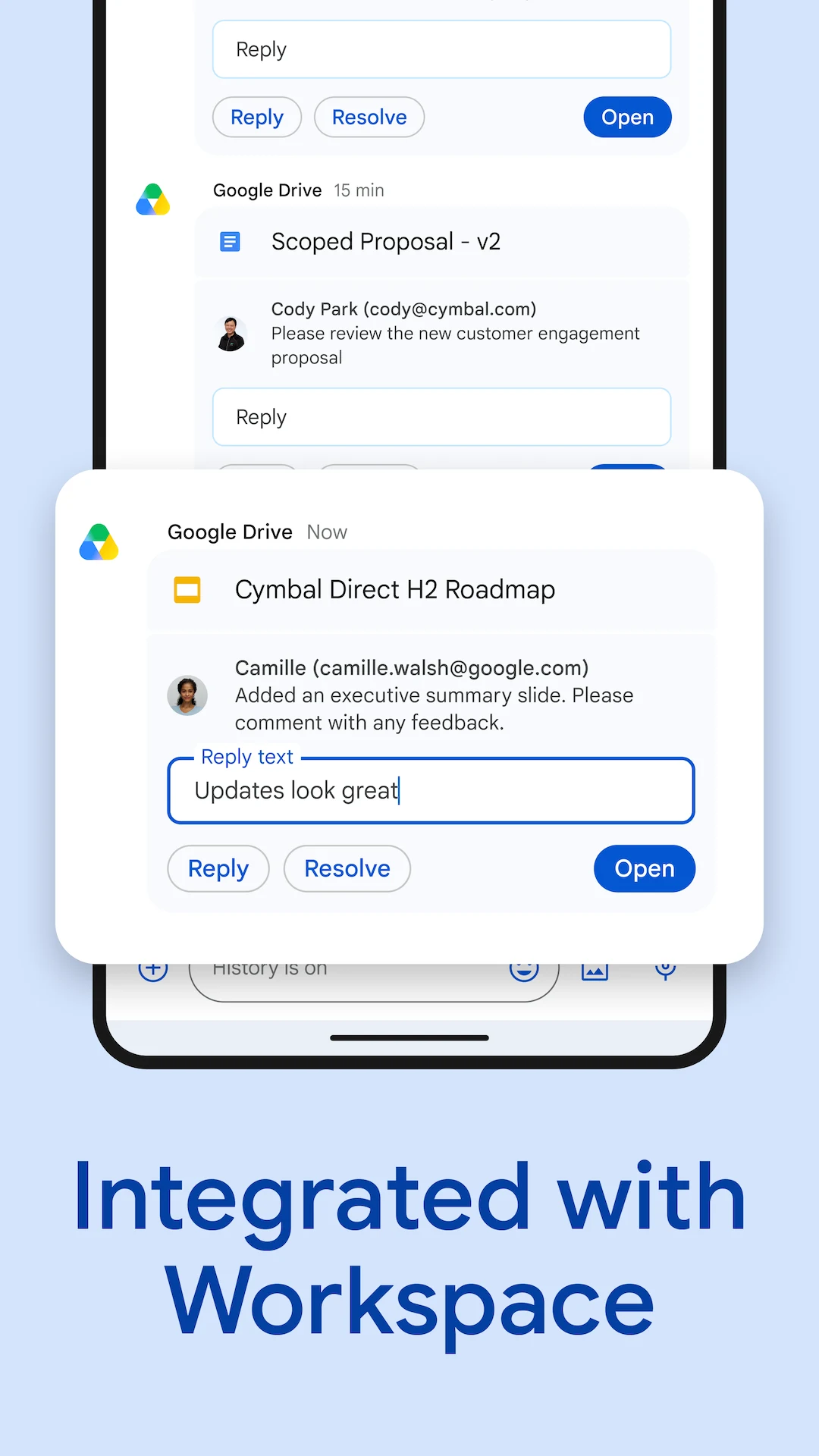Google Chat screenshot